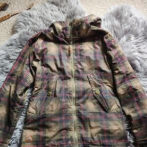Burton Kids Plaid Jacket - Green